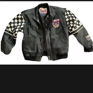 XL Vtg 50th anniversary NASCAR  black leather coat